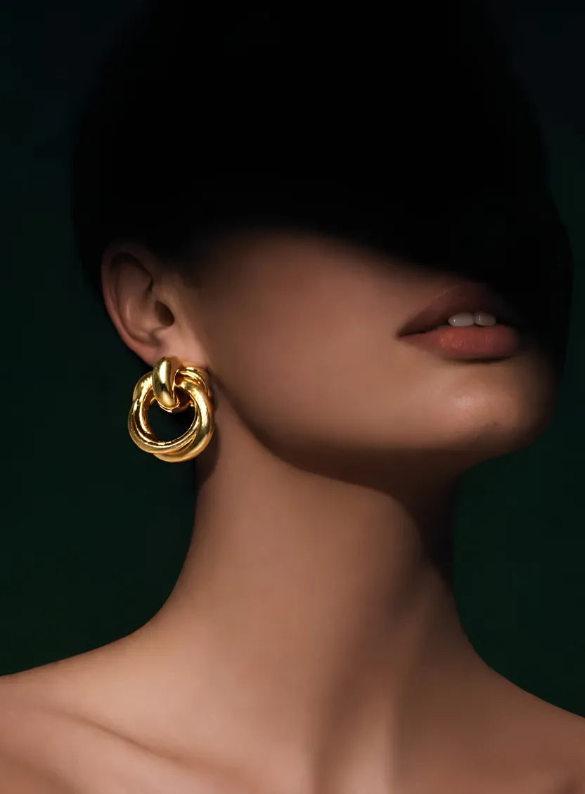 Gold-Plated Hoop Earrings